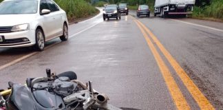 Homem sofre acidente de moto e morre próximo a Cachoeira do Chaves