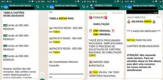 Dinheiro falso, cartões de crédito, diplomas e CNH oferecidos pelo WhatsApp em Itaúna