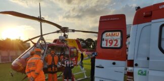 Homem é atingido na cabeça por vergalhão em Pará de Minas e levado de helicóptero para BH