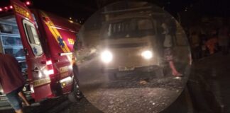 Garoto de 14 anos atinge para-brisa frontal de kombi no Morada Nova Acidente no bairro Morada Nova