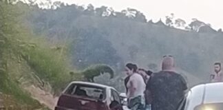 ATUALIZAÇÃO: Acidente envolve 3 veículos na MG050 com fuga de um dos envolvidos do local