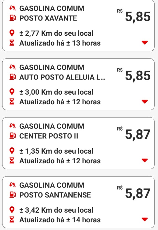 Preço da gasolina cai em BH e combustível é vendido a R$ 4,77 o litro