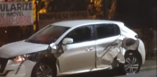 Forte chuva pode ter causado mais uma colisão entre composição férrea e carro nesta semana (vídeo)