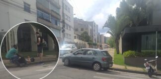 Carro atinge moto no bairro Cerqueira Lima