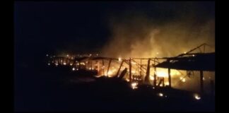 Criatório de aves pega fogo na MG 050, Km 94 Itaúna