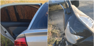 Moto ultrapassa veículo parado na MG431 e atinge Astra em vicinal