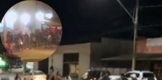 Atualização: Briga generalizada envolve homens, mulheres, cadeiradas e muita agressão na Av. Jove Soares (vídeo)