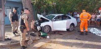 Colisão no bairro Parque Jardim tira a vida de 2 dos 4 passageiros a bordo do veículo