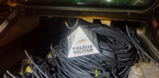 PM flagra furto de fios e cabos em operação na região do Morro do Engenho
