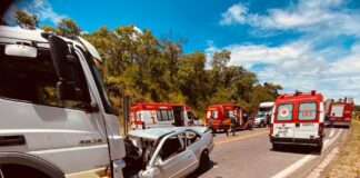 Atualização: Colisão que deixou uma vítima fatal, foi causada por derrapagem na pista, condutor do caminhão estava com habilitação vencida