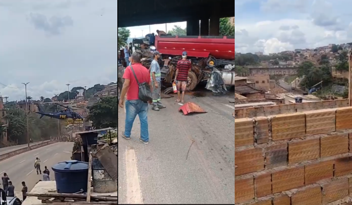 Acidente envolvendo veículos de carga no Anel Rodoviário de BH