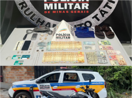 PM prende assaltantes que invadiram residência no centro de Itaúna e recupera produtos do furto