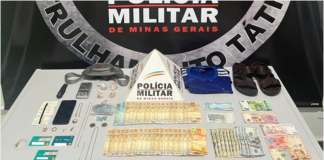 PM prende assaltantes que invadiram residência no centro de Itaúna e recupera produtos do furto