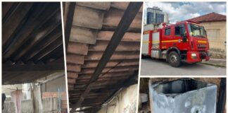 Imóvel pega fogo no centro de Itaúna, idoso e uma mulher foram conduzidos ao Hospital