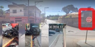 Acidente: Colisão entre Fiat Fastback e moto BMW, deixa piloto e dois pedestres feridos (vídeo)