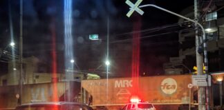 Colisão entre veículo e composição férrea na passagem de nível da Silva Jardim