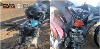 Colisão entre motocicletas na MG-050 deixa mulher ferida