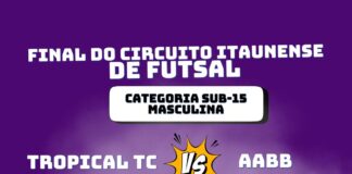 Final do Circuito Itaunense de Futsal Sub-15 acontece neste sábado