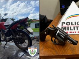 Atualização: PM evita roubo na área central de Itaúna e apreende arma