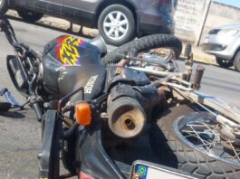 Motociclista fica ferida em colisão com carro no Belvedere, em Itaúna