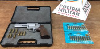 Homem preso por posse ilegal de arma de fogo após briga familiar em Itaúna