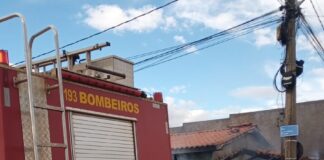 Incêndio em residência no Bairro Aeroporto, Itaúna