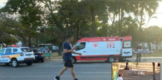 Homem é agredido a golpes de facão na Praça Zé Flávio de Carvalho