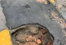 Asfalto cede na Silva Jardim e buracos se multiplicam nacidade após obras da Gasmig