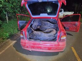 PM impede furto de duas toneladas de fios de cobre em Itatiaiuçu