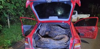 PM impede furto de duas toneladas de fios de cobre em Itatiaiuçu