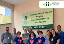 Casa da Amizade doa TV para hemodiálise do Hospital Manoel Gonçalves