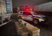 PM impede furto de carga avaliada em R$ 1,1 milhão em Itatiaiuçu