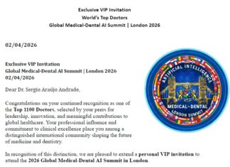 Professor de Odontologia da UIT é novamente reconhecido entre os melhores profissionais do mundo