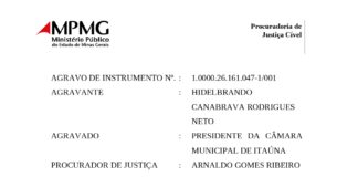 MPMG opina pela anulação da vacância do vice-prefeito de Itaúna