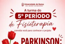 Estudantes de Fisioterapia da Universidade de Itaúna promovem ação de conscientização sobre Parkinson na Praça da Matriz