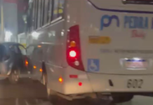 Mais uma colisão entre carro e ônibus na Jove Soares