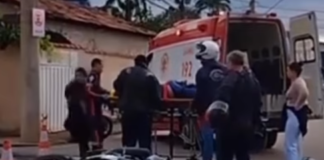 Mais um acidente envolvendo moto em Itaúna; desta vez na área central da cidade