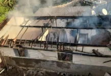 Neto agride avô e coloca fogo na residência; pm busca localizar suspeito do crime
