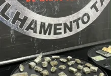 Tático Móvel e GEPMOR apreendem drogas em residência supostamente ligada ao tráfico de drogas